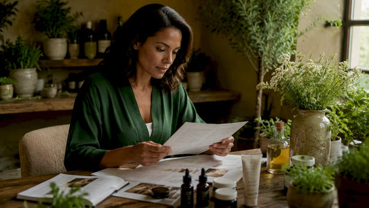Dermatologist reviewing skincare ingredients report