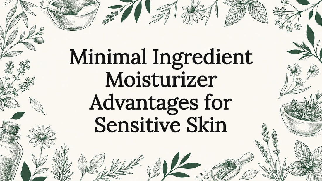 Decorative minimal moisturizer title card illustration