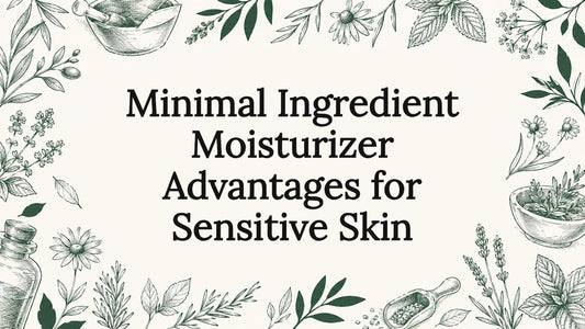 Decorative minimal moisturizer title card illustration