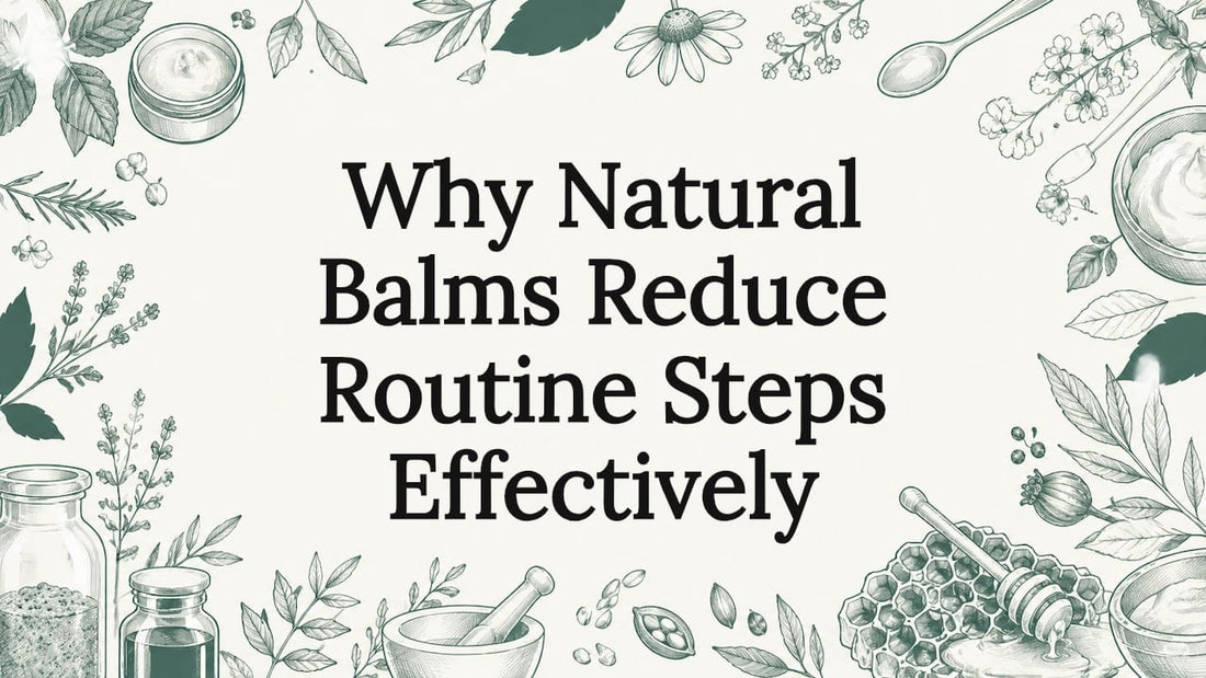 Decorative natural balm title card illustration