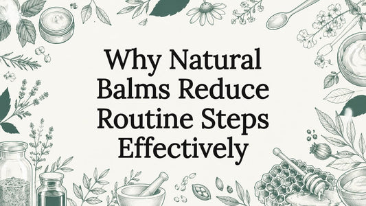 Decorative natural balm title card illustration