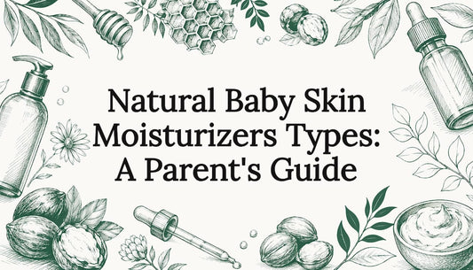 Decorative natural baby skincare illustration