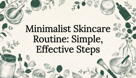 Decorative minimalist skincare title card illustration
