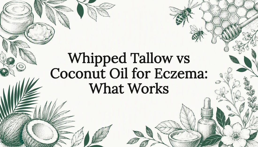 Decorative natural skincare title card illustration