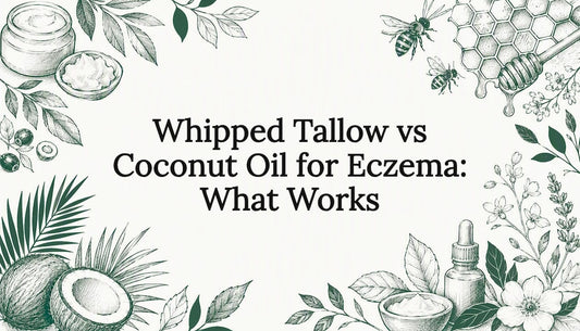 Decorative natural skincare title card illustration