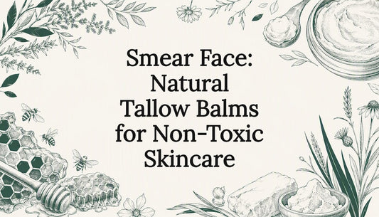 Decorative natural skincare title card illustration