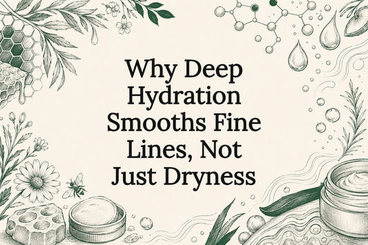 Decorative title card illustration with botanical hydration theme
