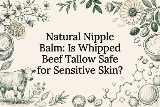 Decorative natural skincare botanical illustration title card