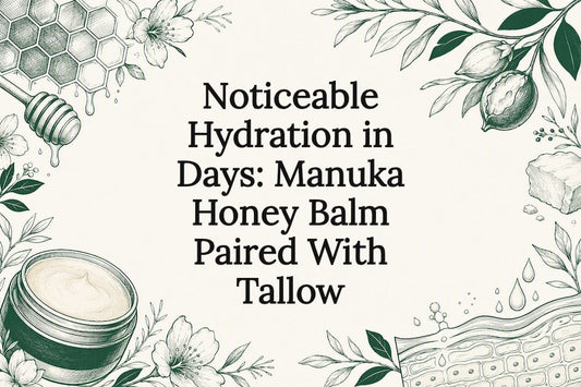 Manuka honey and tallow balm title card