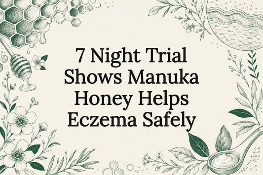 Decorative Manuka honey eczema title card