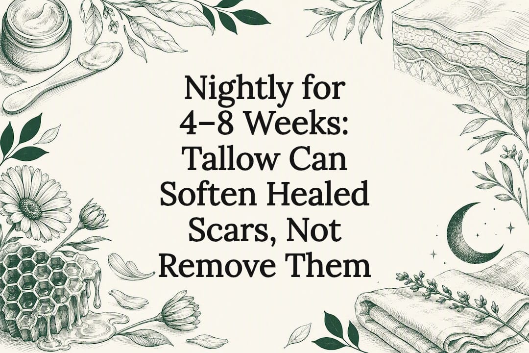 Decorative tallow scar care title card