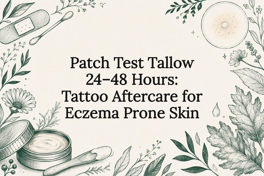 Decorative tattoo aftercare patch test title card