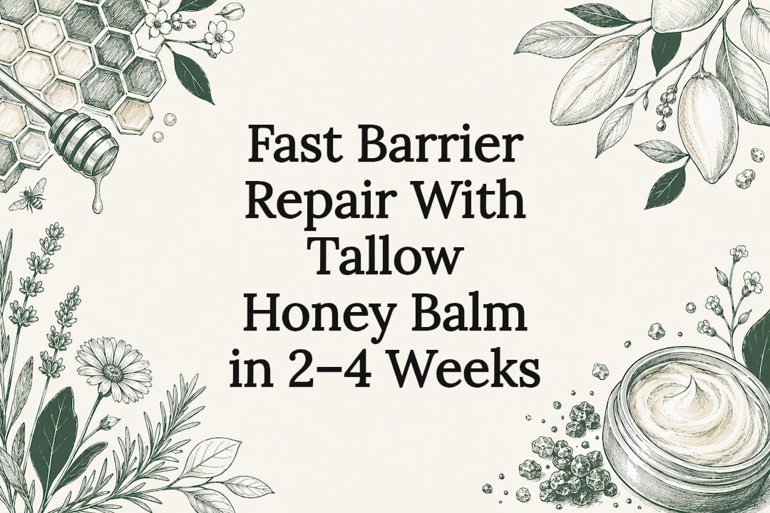 Decorative tallow honey balm title card