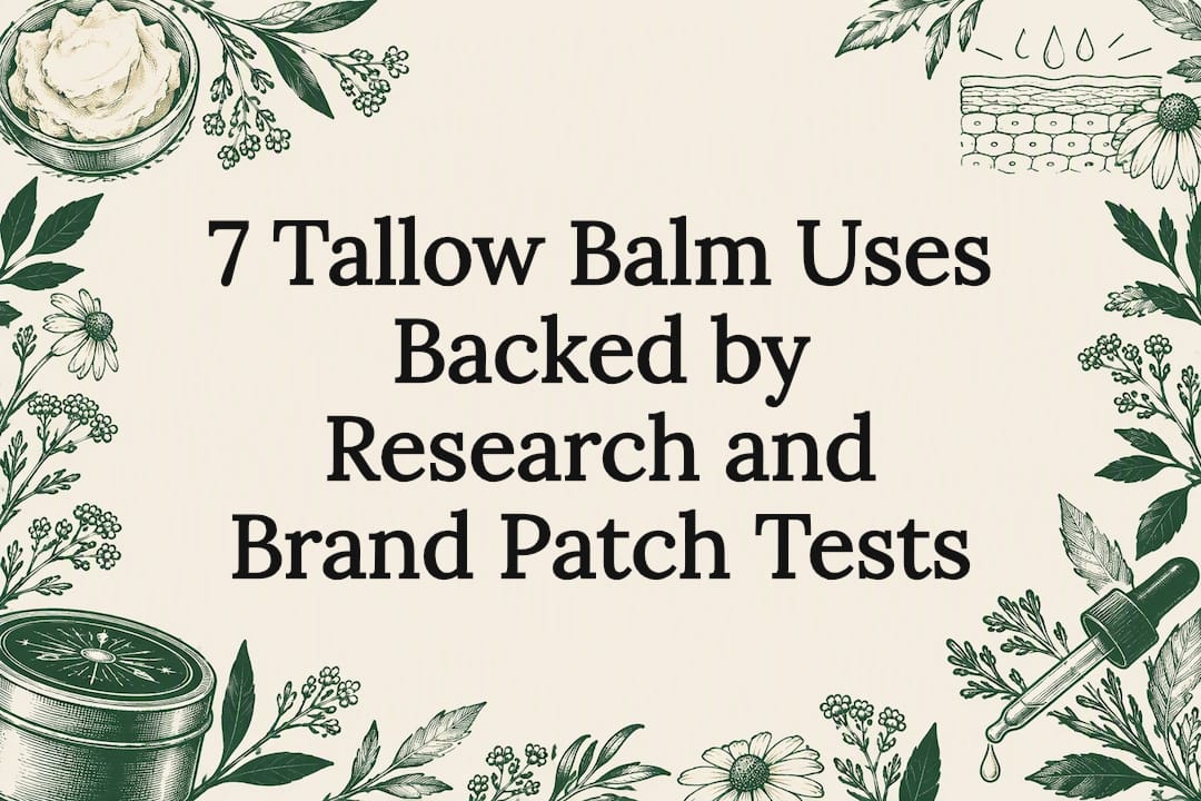 Decorative tallow balm uses title card
