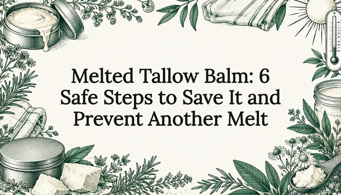 Hand-drawn balm and botanical title-card frame