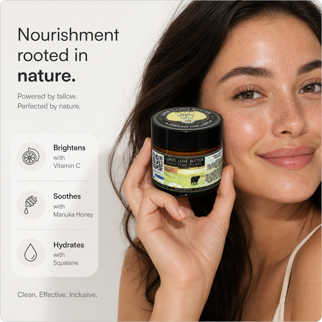 Vitamin C Whipped Beef Tallow Balm with Manuka Honey & Squalane