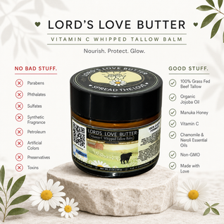 Vitamin C Whipped Beef Tallow Balm with Manuka Honey & Squalane