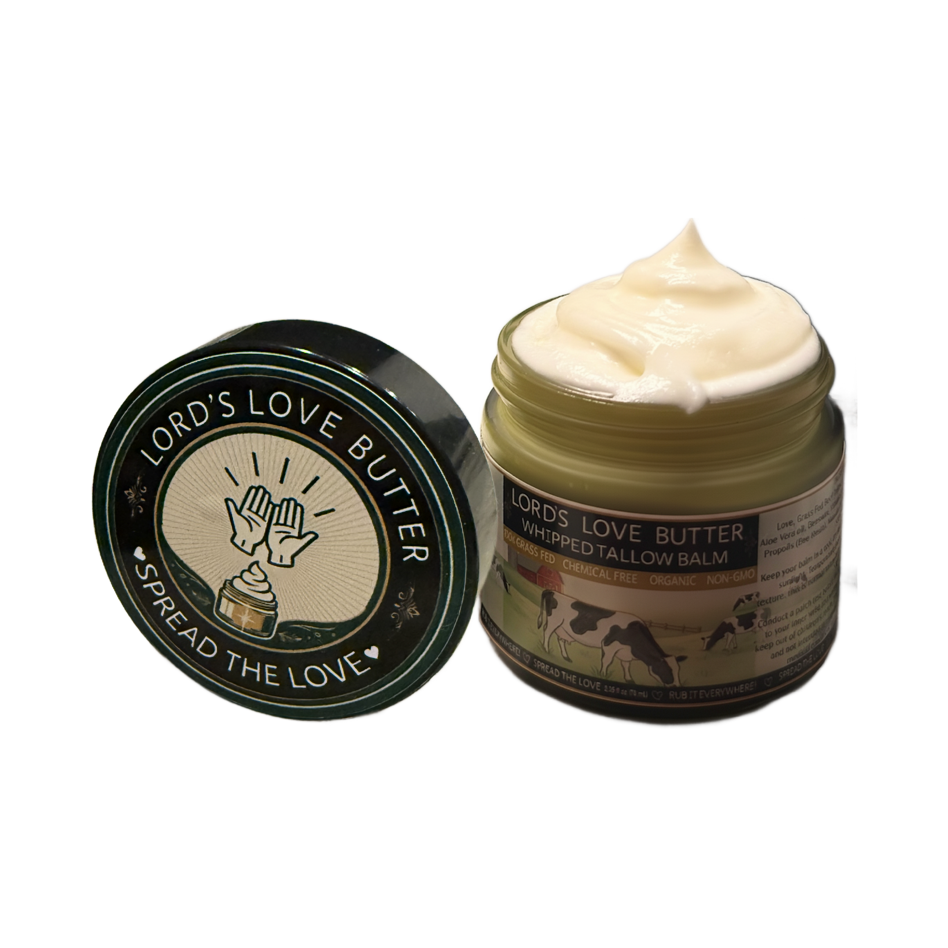 Whipped Beef Tallow Balm with Manuka Honey - 2.4 oz Jar