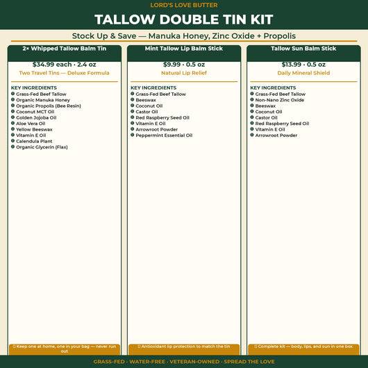 Tallow Face Duo — Vitamin C, Squalane + Rosehip Oil